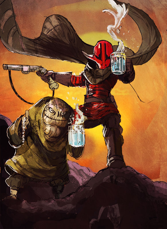 captain_ithand_and_his_second_mate_quiggold_by_gaberoseart-d9mnhwf