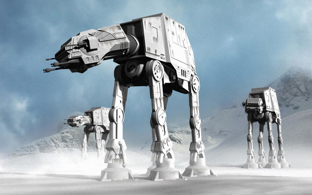 Pełnowymiarowe AT-AT w Parku Star Wars