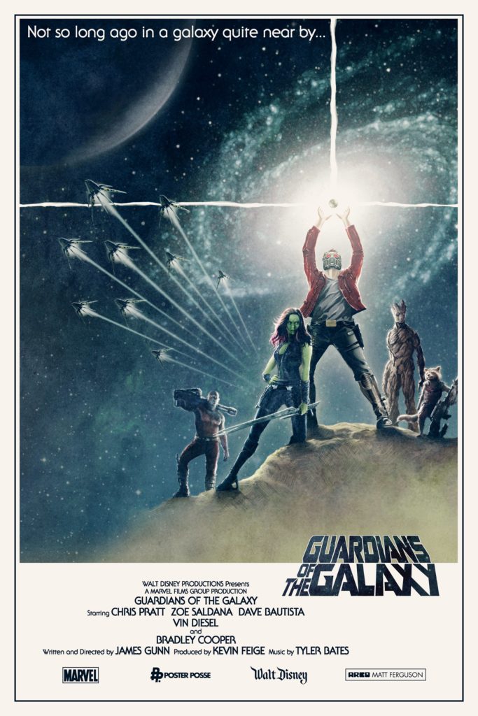 Strażnicy Galaktyki i ich plakaty w stylu Star Wars 