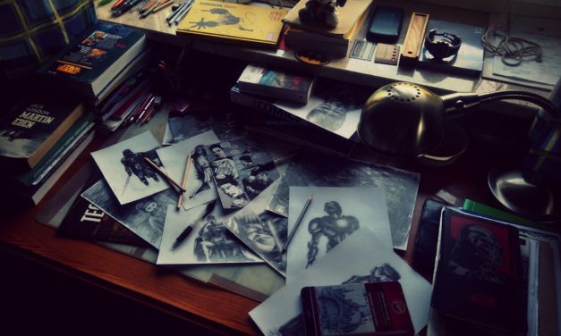 Odległa galaktyka kreską Jana Wojciechowskiego